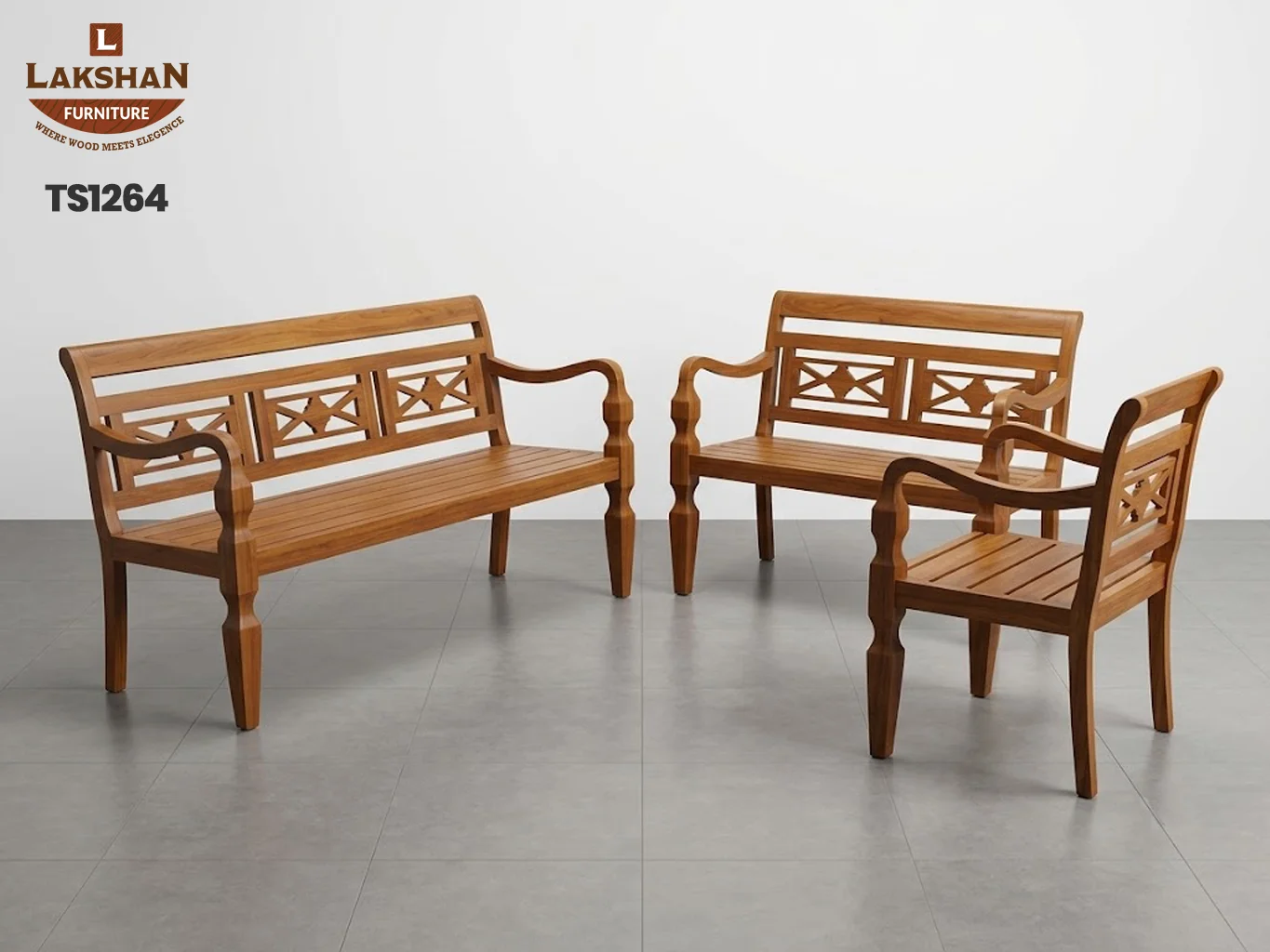 TS1264 Teak Sofa - View 1